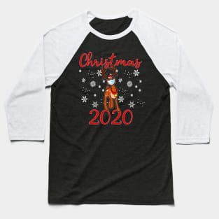 Christmas 2020 Reindeer Quarantine, Cute Xmas Face Mask Gift Baseball T-Shirt